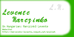 levente marczinko business card